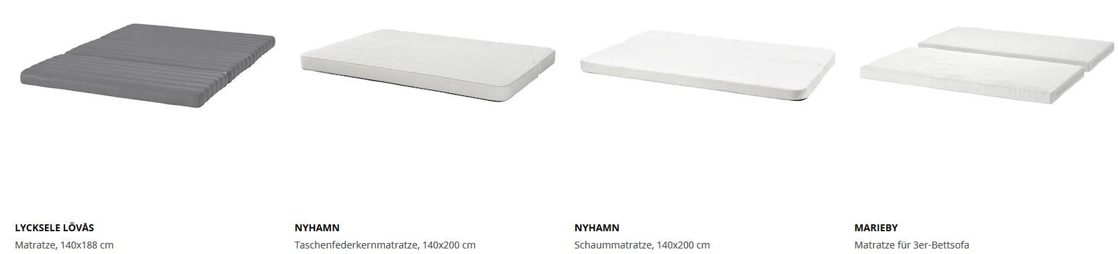 Matratze für Bettsofa